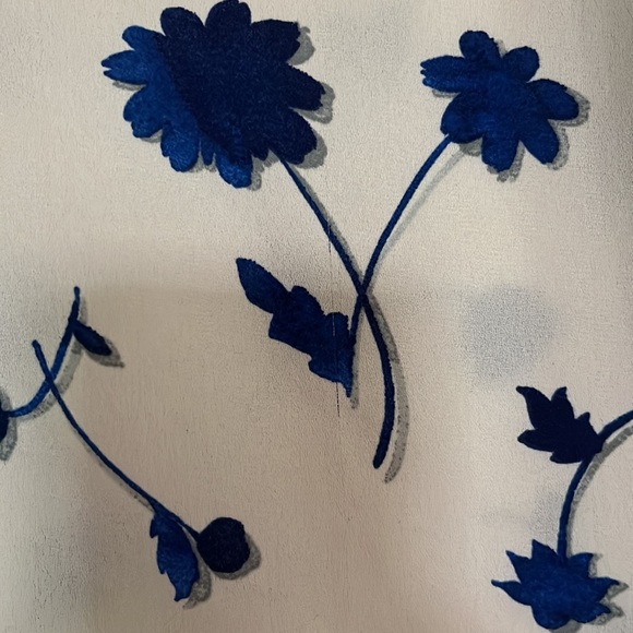 Banana Republic - Blue Floral Collar Blouse - Picture 5 of 7